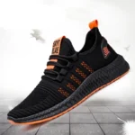 ⁦حذاء رياضي رجالي خفيف ومريح، بتصميم عصري قابل للتنفس مع رباط، مناسب للمشي والاستخدام اليومي 👟⁩ - الصورة ⁦2⁩