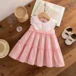 ⁦فستان بناتي صيفي قطن بدون أكمام 🌸⁩ - الصورة ⁦3⁩