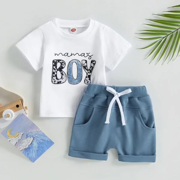 طقم أطفال صيفي ولادي 👕🩳